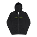 Zip Hoodie with Green Camouflage Fish Graphic